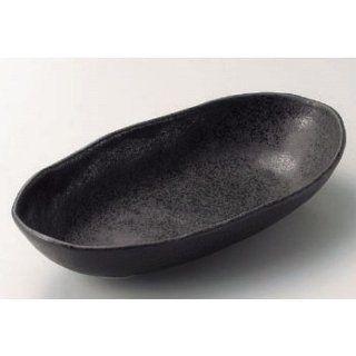 bowls kbu021 01 432 [11.82 x 6.3 x 2.45 inch] Japanese tabletop kitchen dish Ellipse Sheng bowl blackMdie pot [30x16x6.2cm] inn restaurant Japanese commercial kbu021 01 432 Kitchen & Dining