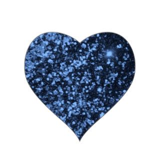 COOL ROYAL BLUE BLACK SPARKLE GLITTER BACKGROUND P HEART STICKERS
