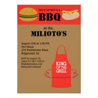 Hamburger & Hotdog Barbecue Invitation