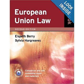 European Union Law Textbook Elspeth Deards, Sylvia Hargreaves 9780198700715 Books