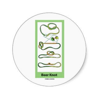 Beer Knot Round Stickers