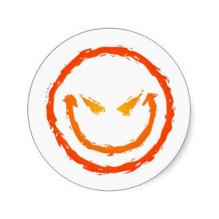 Evil Smiley Face Stickers
