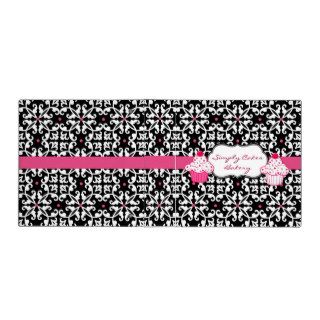 Pretty Damask and Cupcakes Bakery Binder
