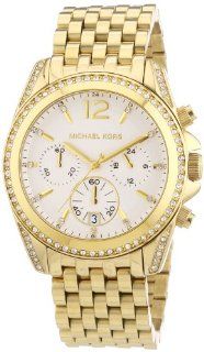 Michael Kors Pressley Chronograph White Dial Gold tone Ladies Watch MK5835 at  Women's Watch store.