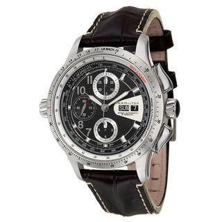 Hamilton Men's 'Khaki Aviation' Stainless Steel/ Black Carbon Fiber Chronograph Watch Hamilton Men's Hamilton Watches