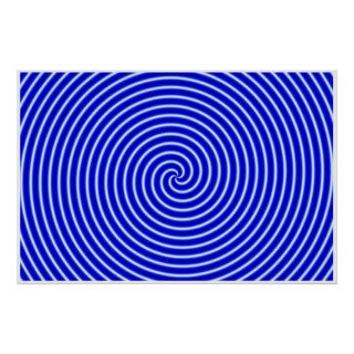 Optical Illusion Hypno Blue Print