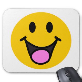 Laughing Smiley Face Mouse Pad