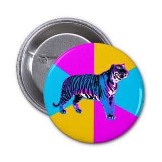 Corey Tiger 80s Retro Tiger & Neon Wedges Pins