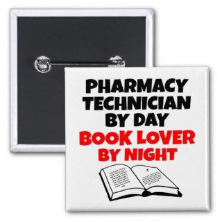 Book Lover Pharmacy Technician Pins