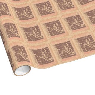 Cocoa brown and tan swirl pattern gift wrap