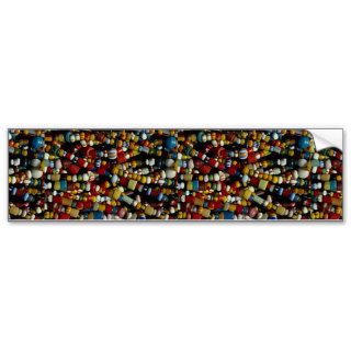 Beautiful Multicolored beads on strings Bumper Stickers