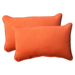 Pillow Perfect Orange Outdoor Throw Pillows (Set of 2) Pillow Perfect Outdoor Cushions & Pillows
