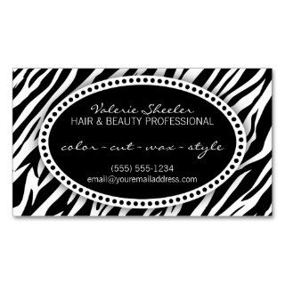 Zebra Print Hair & Beauty Appointment Card Business Card Templates
