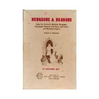 Dungeons & Dragons Rules For Fantastic Medieval Wargames Campaigns Playable With Paper And Pencil And Miniature Figures. Gygax & Arneson Books