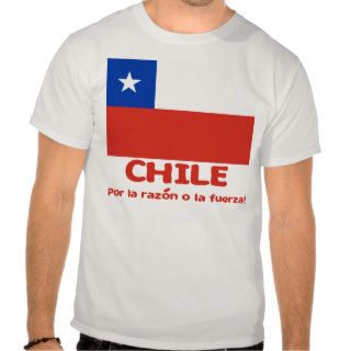 Chile Flag T shirt with Chilean Motto