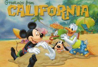 439 Greetings from California POSTCARD   DISNEY CALIFORNIA PC57 WD CAL 439   From Hibiscus Express 