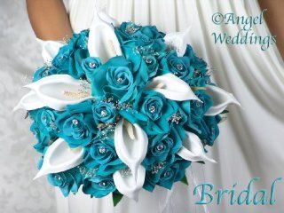 GORGEOUS CALLA MALIBU accent Complete Wedding Package Bridal Bridesmaid Groom Corsage silk flowers