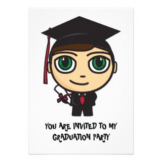 Graduation Character Graduation Invitation
