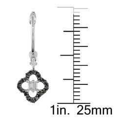 Miadora 10k White Gold 1/4ct TDW Black and White Diamond Earrings (G H, I1 I2) Miadora Diamond Earrings