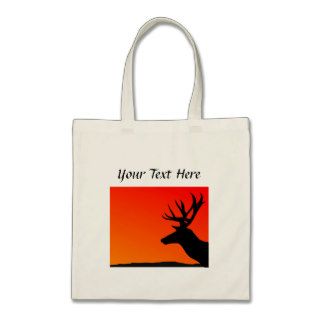 Elk Head Silhouette Design Canvas Bag