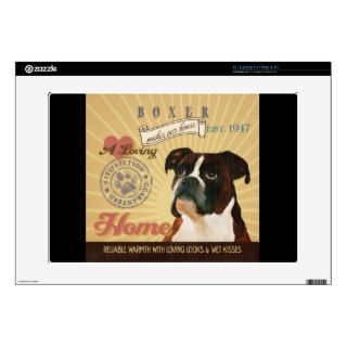 A Loving Boxer Makes Our House Home Decal For 15" Laptop