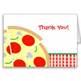 Pizza Thank You Note Cards