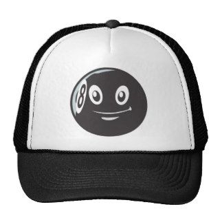 Cute Eight 8 Ball Billiard Cartoon Hats