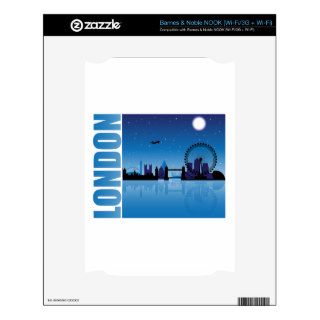 London Night with text Decal For The NOOK