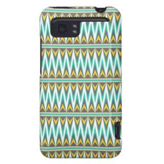 Turquoise and Gold Tribal Arrowhead Zigzags Print HTC Vivid Covers