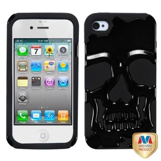 BasAcc Solid Black Skullcap Hybrid Case for Apple iPhone 4S/ 4 BasAcc Cases & Holders