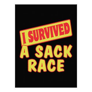 I SURVIVED A SACK RACE CUSTOM INVITATION