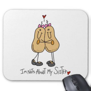 Stick Figure Nuts About My Sister Mousepad
