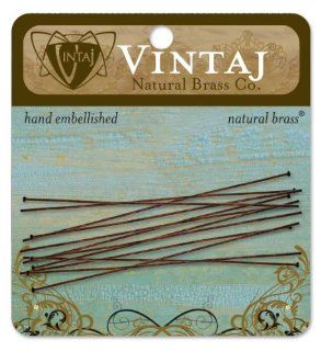 Vintaj 12 Piece Head Pin for Bead Linking, 3 Inch