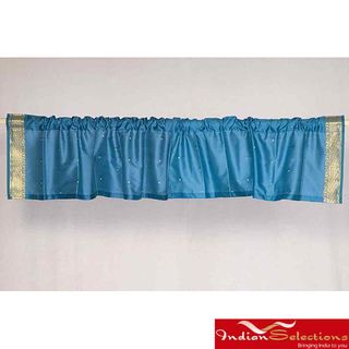 Blue Sari Fabric Decorative Valances (India) (Pack of 2) Other Window Coverings