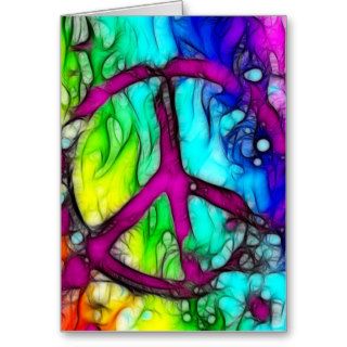 Colorful Peace Sign Greeting Card