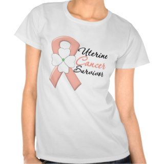 Uterine Cancer Survivor Flower Ribbon Shirts