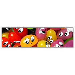 Cute Jelly Bean Smileys Bumper Stickers