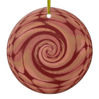 Rosy Beige Spinning Abstract Ornament