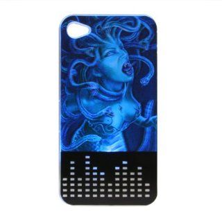 BXT� Skeleton Scary Ghost Apple iPhone 4 4s Hard 3d Skull Gothic Halogram Illusion Case Cover   With 3d Flash Visual Colour Changing Call Indicator LED Light (Medusa) Cell Phones & Accessories