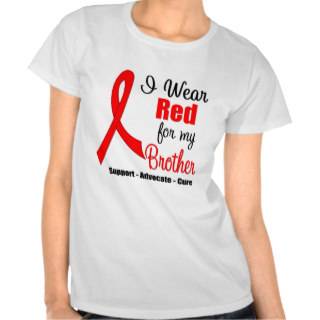 Stroke Awareness   Red Ribbon (Brother) Tee Shirt