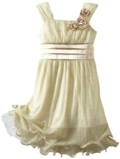 My Michelle Girls 7 16 Wire Hem Dress, Gold, 7 Special Occasion Dresses Clothing