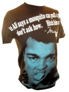 Muhammad Ali Mens T Shirt   "Hitch a Mosquito" Quote Clothing
