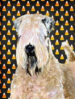 Wheaten Terrier Soft Coated Candy Corn Halloween Portrait Flag Garden Size  Other Products  Patio, Lawn & Garden