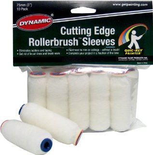 Dynamic HM005913 Cutting Edge Roller Brush Refills, 10 Pack, 3 Inch   Paint Rollers  