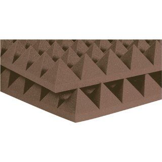 Auralex 4PYR24BRO 4 Studiofoam Pyramid Panels in Brown 6 2'x4'x4 panels Musical Instruments