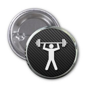 Weightlifting Icon Pin