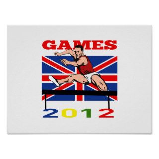 Summer Games 2012 Track and Field Hurdles Posters