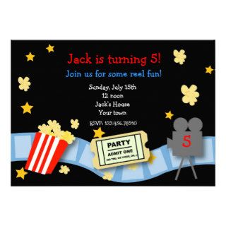 Movie Night Birthday Party invitations