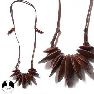 SG Paris Cord Adjustable Wood Natural Brown M Fonc/Choc/Smok Top Necklace Cord Adjustable Wood Summer Women Out of Africa Fashion Jewelry / Hair Accessories Z Others Jewelry
