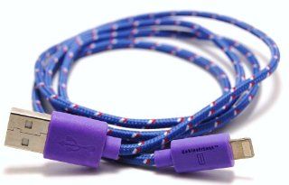 CablesFrLess (TM) Purple 3ft 8 pin to USB Braided High Quality Durable Charging / Data Sync Cable fits iPhone 5 Cell Phones & Accessories